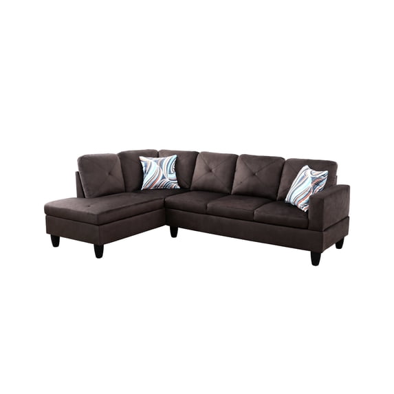 Ponliving 97" 2-Piece Sectional Sofa Set For Living Room Left Hand Side Facing