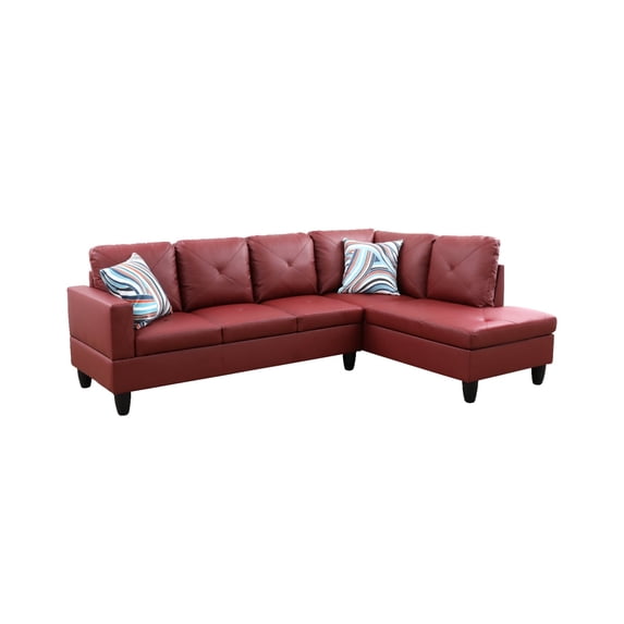 Ponliving 97" 2-Piece Sectional Sofa Set for Living Room Right Hand Side Facing