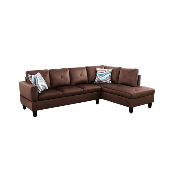 Ponliving 97" 2-Piece Sectional Sofa Set for Living Room Right Hand Side Facing