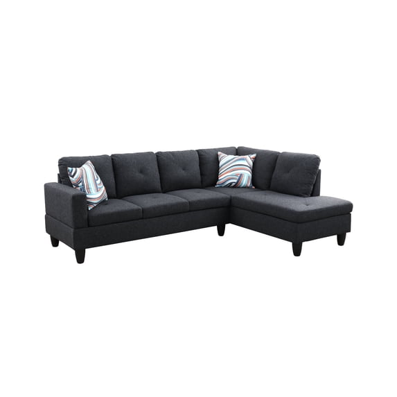 Ponliving 97" 2-Piece Sectional Sofa Set for Living Room Right Hand Side Facing
