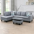 thumbnail image 1 of Ponliving 97" 3-Piece Sectional Sofa Set for Living Room With Ottoman Left Hand Side Facing, 1 of 3
