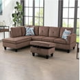 thumbnail image 1 of Ponliving 97" 3-Piece Sectional Sofa Set for Living Room With Ottoman Left Hand Side Facing, 1 of 3