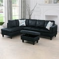 thumbnail image 1 of Ponliving 97" 3-Piece Sectional Sofa Set for Living Room With Ottoman Left Hand Side Facing, 1 of 3