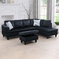 thumbnail image 1 of Ponliving 97" 3-Piece Sectional Sofa Set for Living Room With Ottoman Right Hand Side Facing, 1 of 3