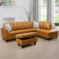 thumbnail image 1 of Ponliving 97" 3-Piece Sectional Sofa Set for Living Room With Ottoman Right Hand Side Facing, 1 of 3