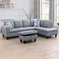 thumbnail image 1 of Ponliving 97" 3-Piece Sectional Sofa Set for Living Room With Ottoman Right Hand Side Facing, 1 of 3
