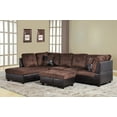 thumbnail image 1 of Ponliving Furniture 3 PCS Sectional Sofa Set, L-Shaped Sectional Couch 103" W for Living Room, with Storage Ottoman and Matching Pillows (Left Hand Facing, Chocolate), 1 of 7