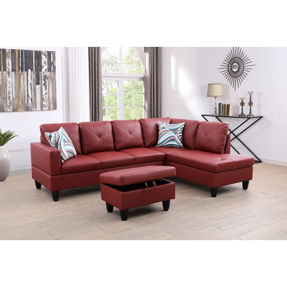 Ponliving Furniture 3-Pieces Living Room Sofa Set