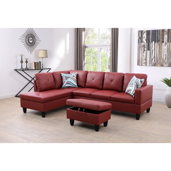 Ponliving Furniture 3-Pieces Living Room Sofa Set