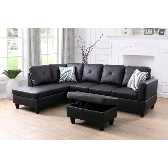 Ponliving Furniture 3-Pieces Living Room Sofa Set