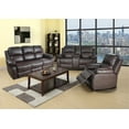 thumbnail image 1 of Ponliving Furniture Sonja Living Room 18" Manual Rocker Recliner Brown 3 Piece Set Sonja Living Room 18" Manual Rocker Recliner Brown 3 Piece Set, 1 of 6