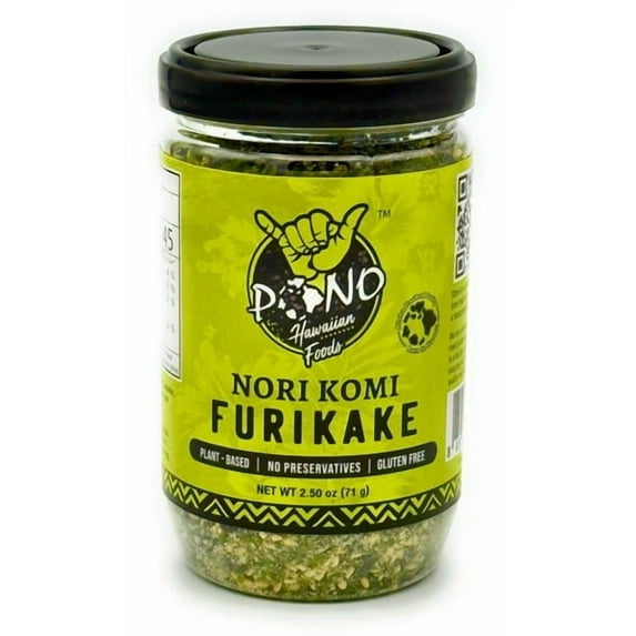 Pono Hawaiian Nori Komi Furikake Rice Seasoning, 2.5 oz, Non-GMO, Gluten-Free
