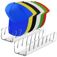 thumbnail image 1 of Ponpon 2Pcs Hat Stand for Baseball Caps, Acrylic Hat Storage Rack Hat Display and Organizer, Baseball Caps Hat Holder for Closet, Bedroom, Dresser, Office (Clear), 1 of 8