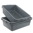 thumbnail image 1 of Ponpong 4 Packs 32 L Commercial Plastic Bus Box, Restaurant Bus Tubs, Gray, 1 of 8