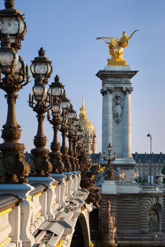 Pont Alexandre III Paris France Canvas Art - Brian Jannsen DanitaDelimont (19 x 28)