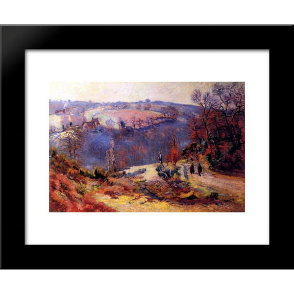 Pont-Charraud gelée blanche 20x24 Framed Art Print by Armand Guillaumin