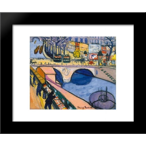Pont St. Michel 20x24 Framed Art Print by Lajos Tihanyi