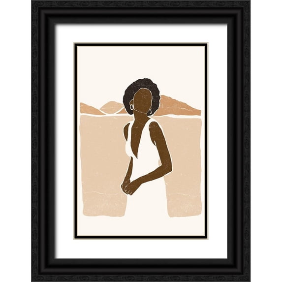 Pont, Yuyu 17x24 Black Ornate Wood Framed with Double Matting Museum Art Print Titled - Boho Landscape II