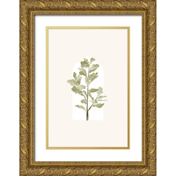 Pont, Yuyu 23x32 Gold Ornate Wood Framed with Double Matting Museum Art Print Titled - Tropical Window 04