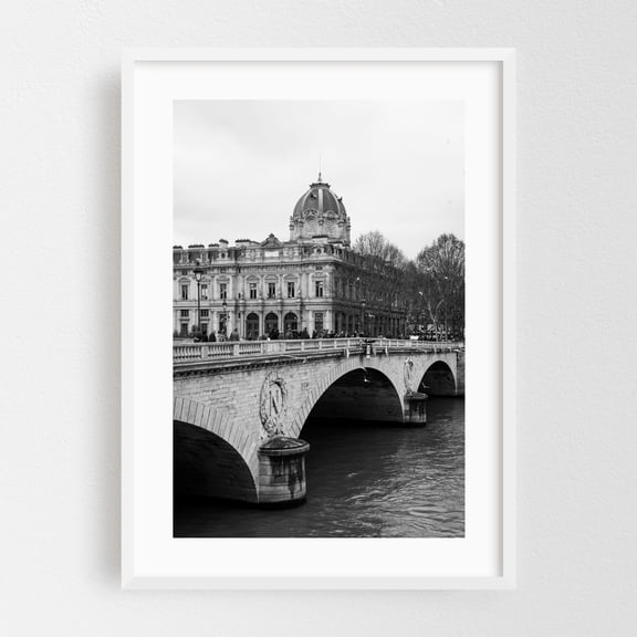 Pont au Change - Paris ÃŽle-de-France France Photography White Framed Wall Art Print 20 x 30 inches