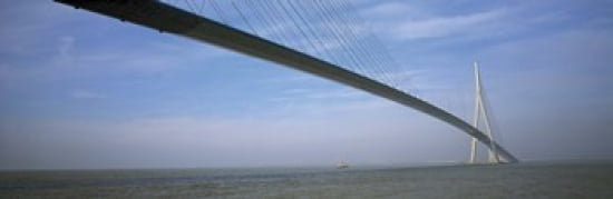 Pont de Normandy Normandy France Canvas Art - Panoramic Images (36 x 12)
