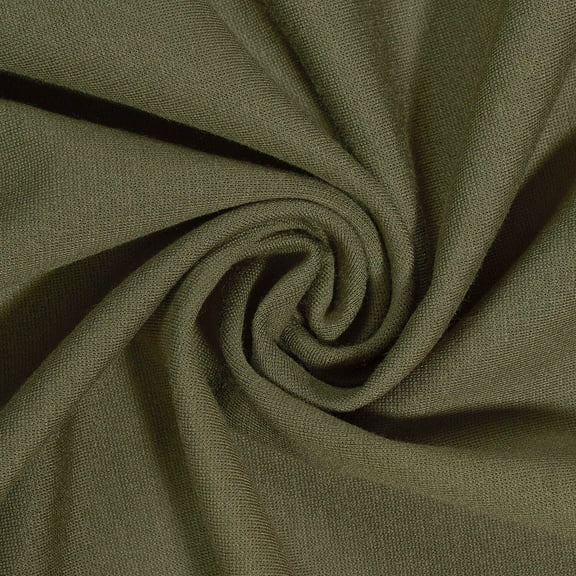 Ponte De Roma Nylon-Rayon Stretch Knit Fabric 60" Wide Many Colors Rayon Nylon Spandex Soft BTY (Army Green)