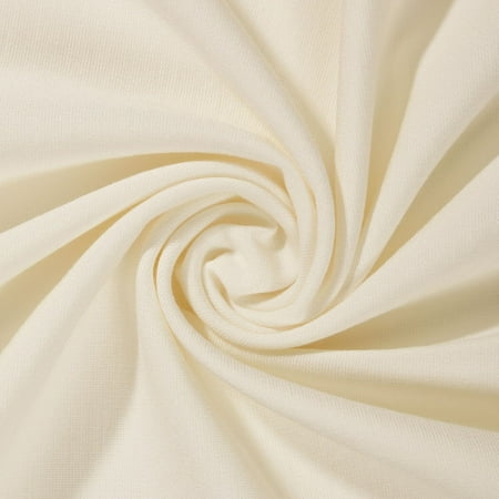 Ponte De Roma Nylon-Rayon Stretch Knit Fabric 60" Wide Many Colors Rayon Nylon Spandex Soft BTY (Ivory)
