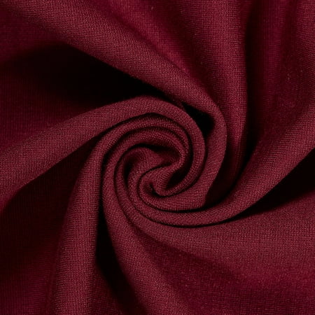 Ponte De Roma Nylon-Rayon Stretch Knit Fabric 60" Wide Many Colors Rayon Nylon Spandex Soft BTY (Wine)