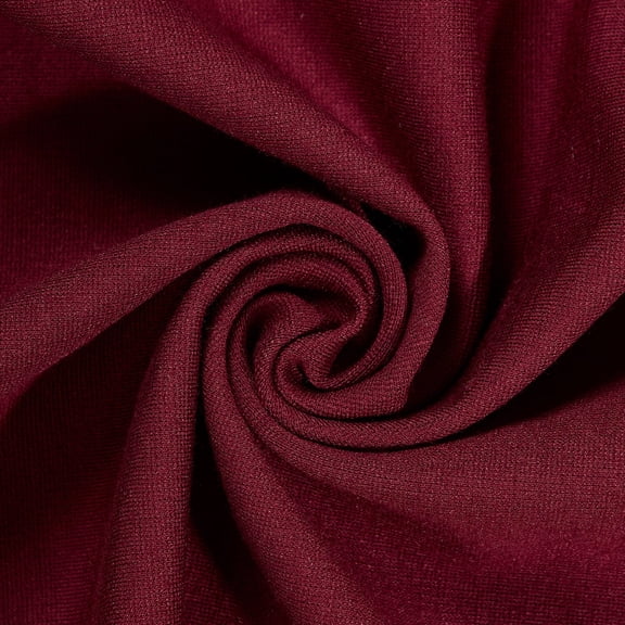 Ponte De Roma Nylon-Rayon Stretch Knit Fabric 60" Wide Many Colors Rayon Nylon Spandex Soft BTY (Wine)