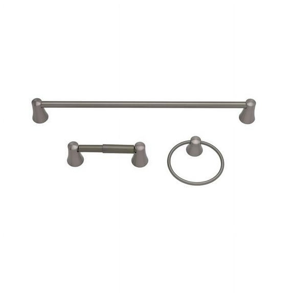 Ponte Giulio USA EKCON1 Column Bathroom Accessory Kit with Expandable Roll Paper Holder, Satin