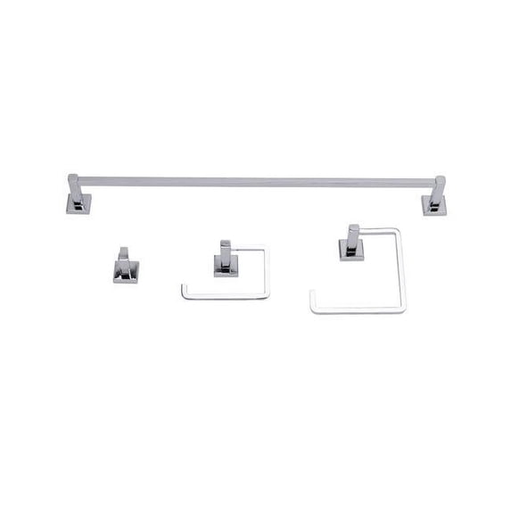 Ponte Giulio USA KSQN2 Square Bathroom Accessory Kit, Polished