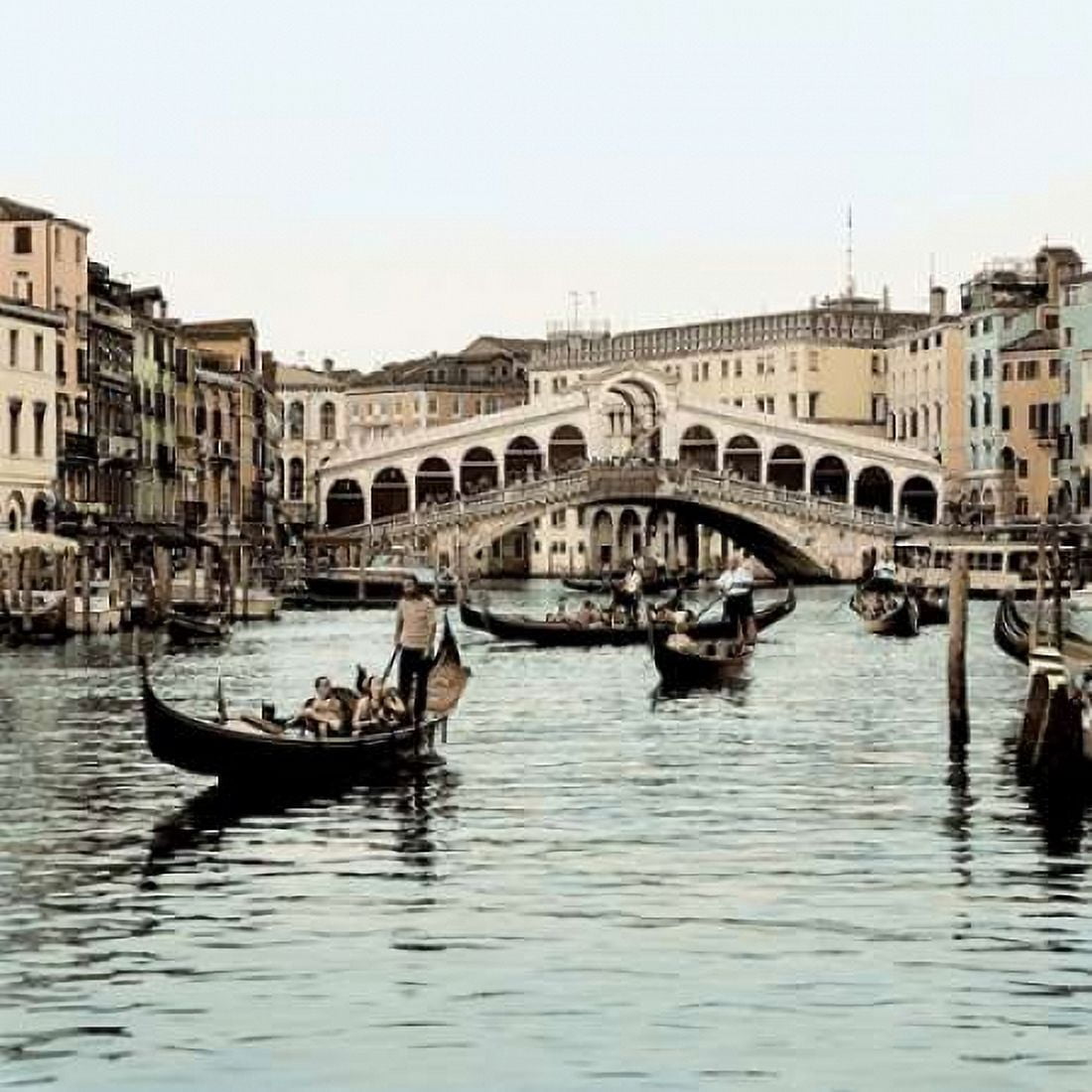 Ponte Rialto con Gondolas Canvas Art - Alan Blaustein (24 x 24)