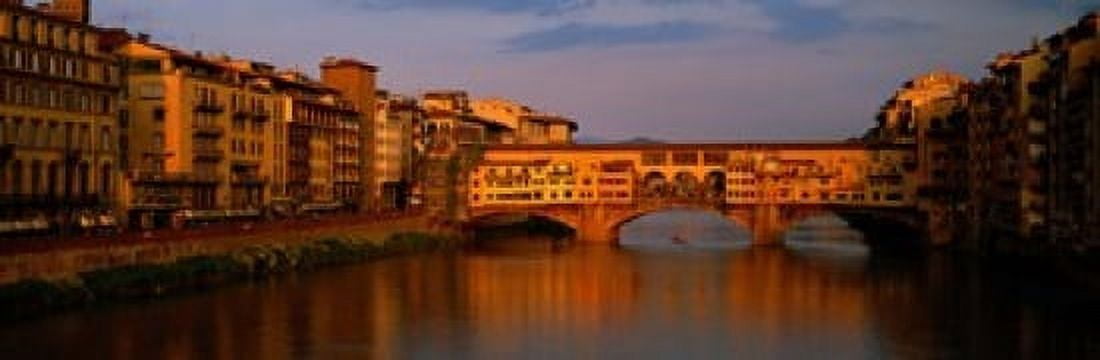 Ponte Vecchio Arno River Florence Italy Canvas Art - Panoramic Images (18 x 6)