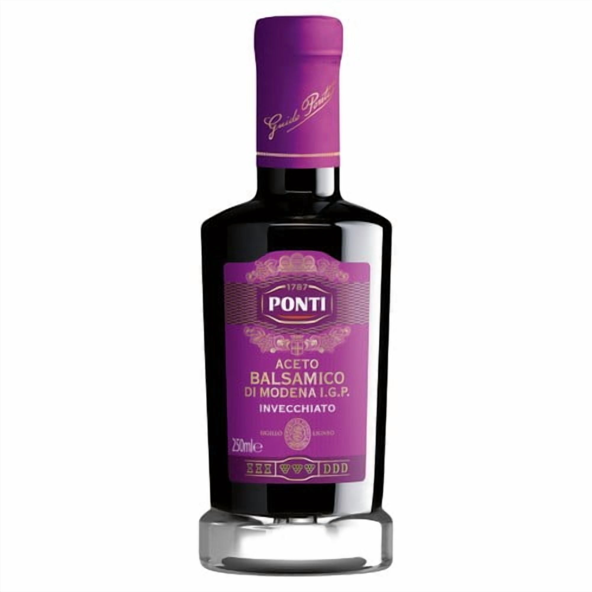 Ponti Balsamic Vinegar of Modena 3 Years Aged 250ml, British Import (Pack of 2)