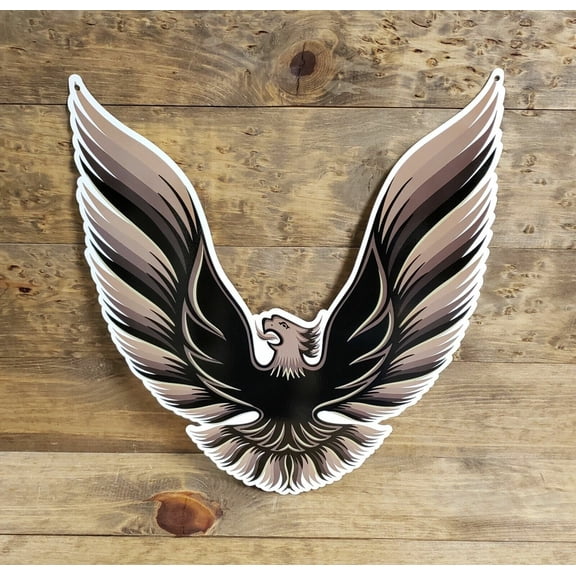 Pontiac 1979-81 FIREBIRD Trans Am Flat Wall Emblem/Steel Art Sign Brown 18x15.5
