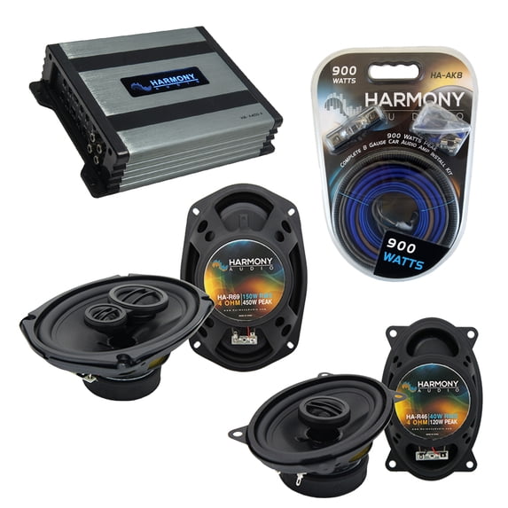 Pontiac Bonneville 1994-1999 OEM Speaker Upgrade Harmony Speakers HA-A400.4 Amp