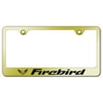 thumbnail image 1 of Pontiac Firebird Laser Etched Logo Stainless Steel License Plate Frame (Gold), 1 of 3