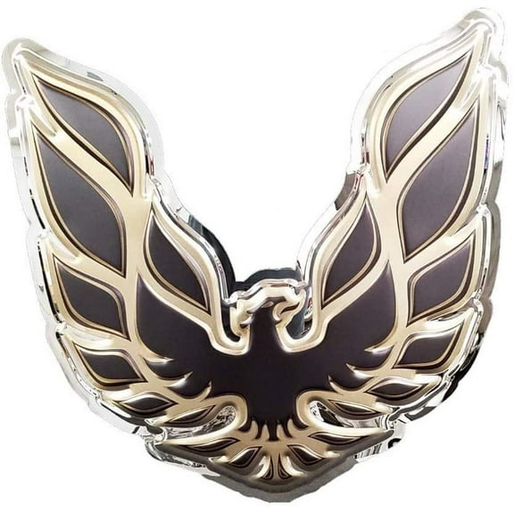 Pontiac Firebird Stainless Steel Wall Hanging Sign - Black/Chrome : 22" x 23"