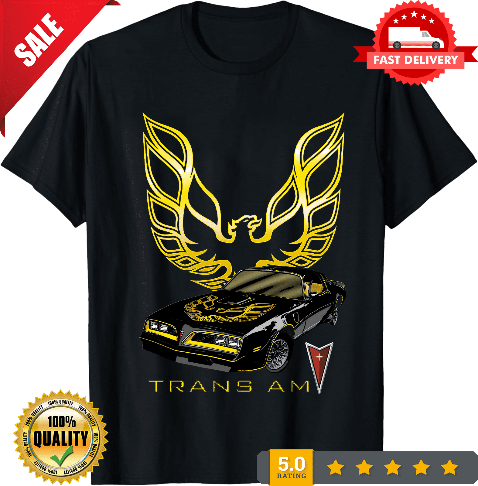 Pontiac Firebird Trans Am 1978 - Black T-Shirt, LIMITED EDITION-TH62656 ...