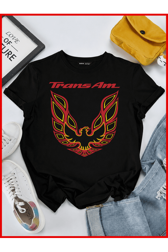 Pontiac Firebird Trans Am Screaming Chicken Muscle Car Emblem Unisex T-Shirt V60733, S-5XL