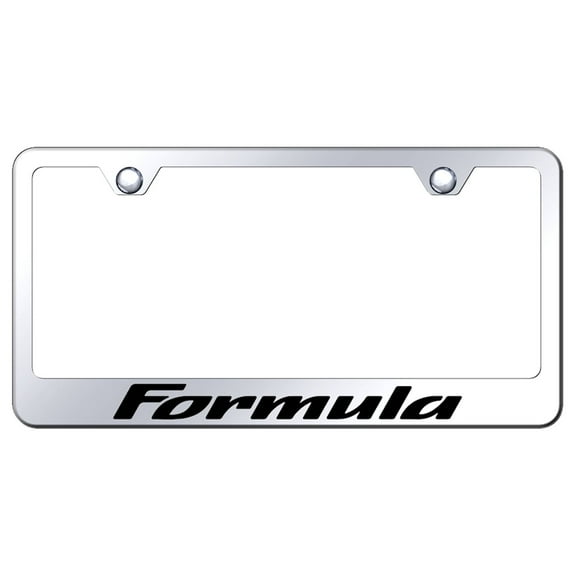 Pontiac Formula Laser Etched Logo Stainless Steel License Plate Frame (Chrome)