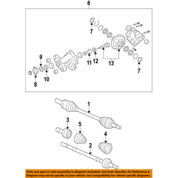 Pontiac GM OEM 08-09 G8 Rear Axle-Outer CV Joint 92189149