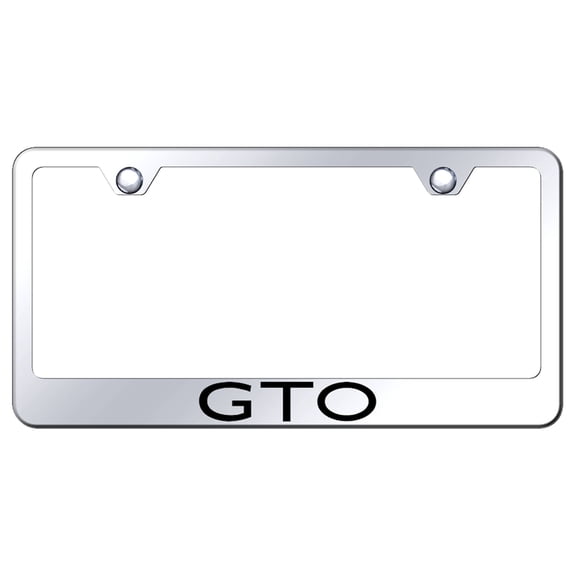 Pontiac GTO Laser Etched Logo Stainless Steel License Plate Frame (Chrome)