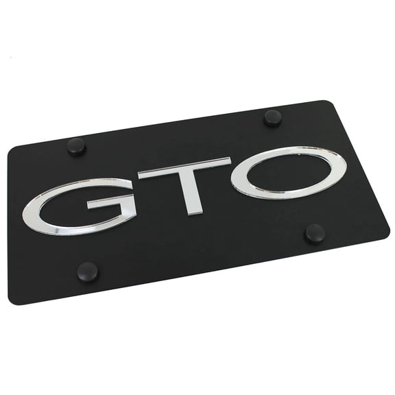 Pontiac GTO Name License Plate (Black)