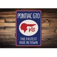 thumbnail image 1 of Pontiac GTO Novelty Decor, Metal Wall Sign - 10x14 Inches, 1 of 4