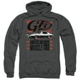thumbnail image 1 of Pontiac Gto Flames Adult Pullover Hoodie Sweatshirt Charcoal, 1 of 1