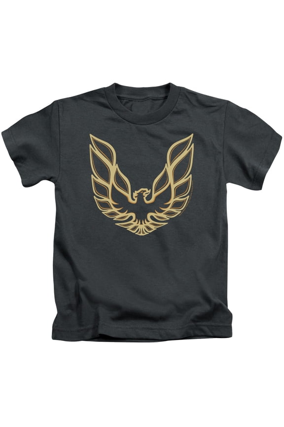Little Boys' Pontiac Iconic Firebird Childrens T-shirt 7 Charcoal