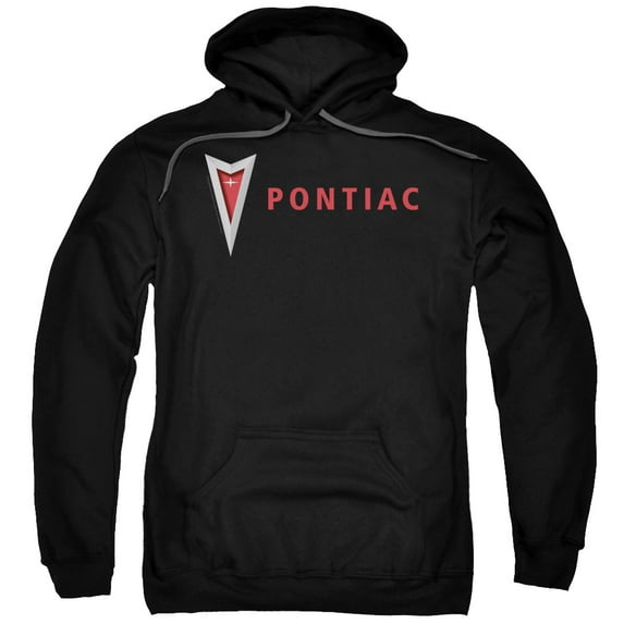 Pontiac Modern Pontiac Arrowhead Adult Pullover Hoodie Sweatshirt Black