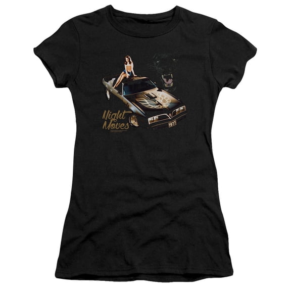 Pontiac Night Moves Junior Women's T-Shirt Sheer Black