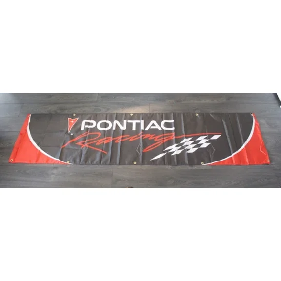 Pontiac Racing Banner Flag Big 2X8 Ft Automotive Motorsports Garage Car Mechanic